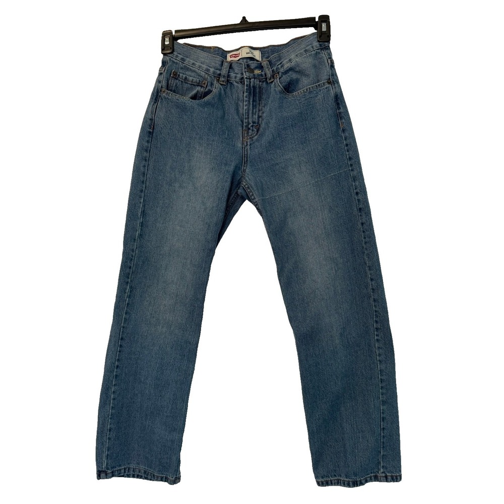 Boy's Levi's 550 Relaxed Slim 100% Cotton Medium Wash Jeans Size 18 Slim 27 x 29